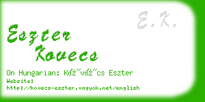 eszter kovecs business card